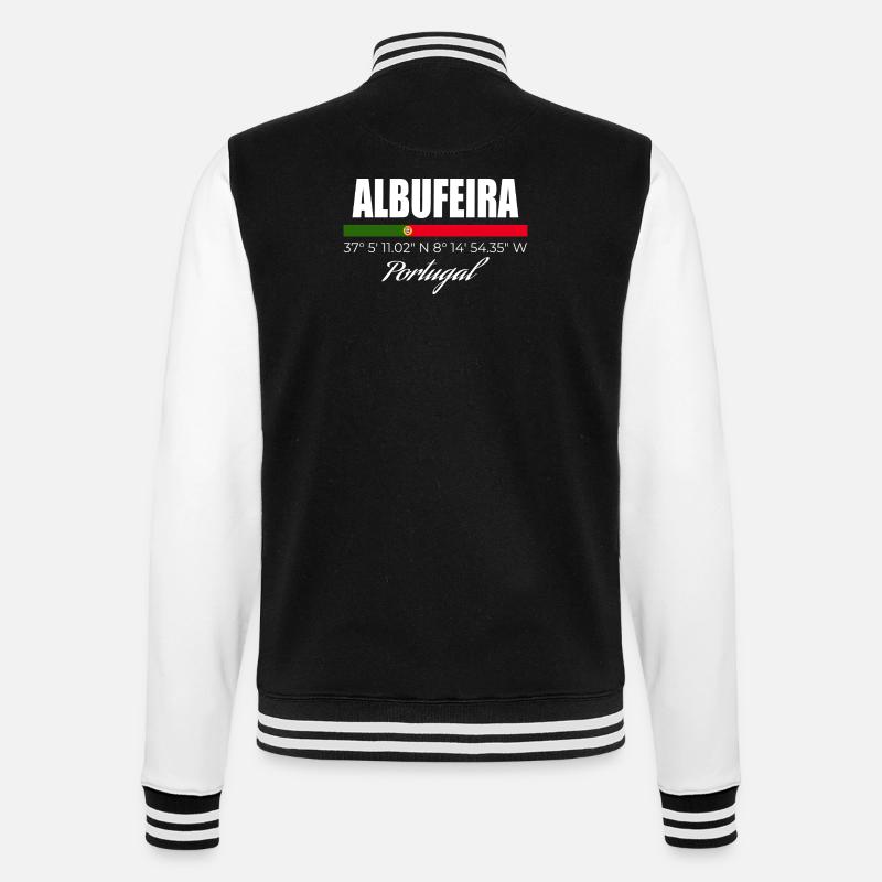 Albufeira - College-Sweatjacke - Schwarz/Weiß