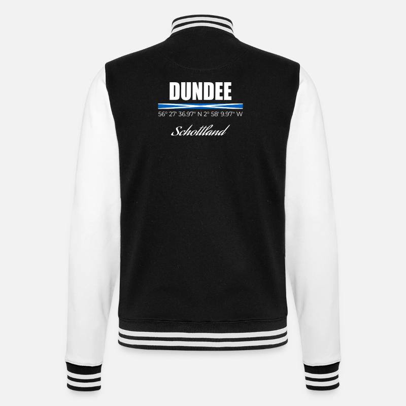 Dundee - College-Sweatjacke - Schwarz/Weiß