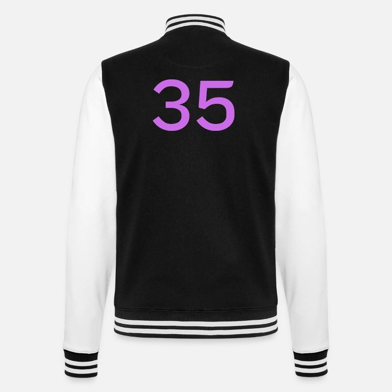 35 - College Sweat Jacket - black/white