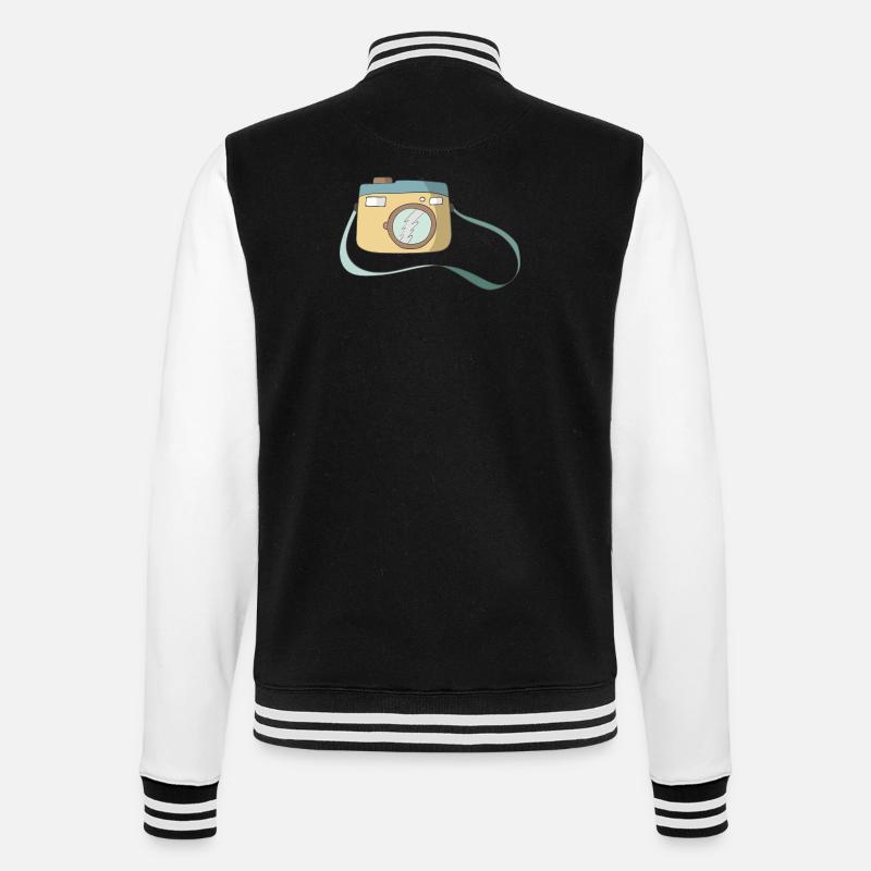 camera - College Sweat Jacket - black/white