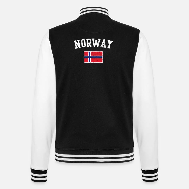 Drapeau de la Norvège - Veste Teddy - noir/blanc