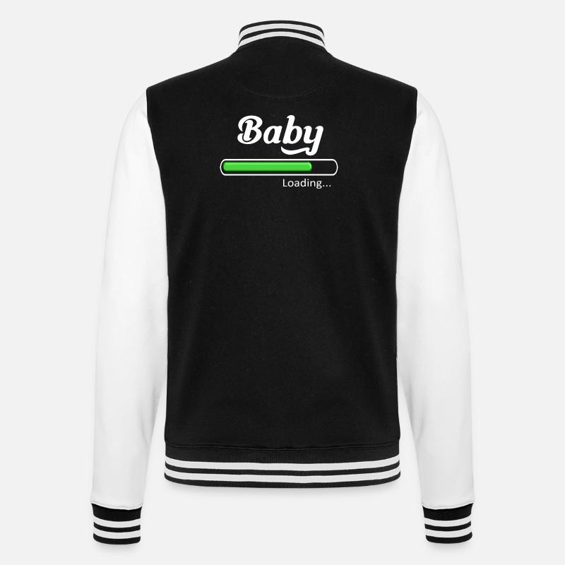 Baby loading. - College Sweat Jacket - black/white