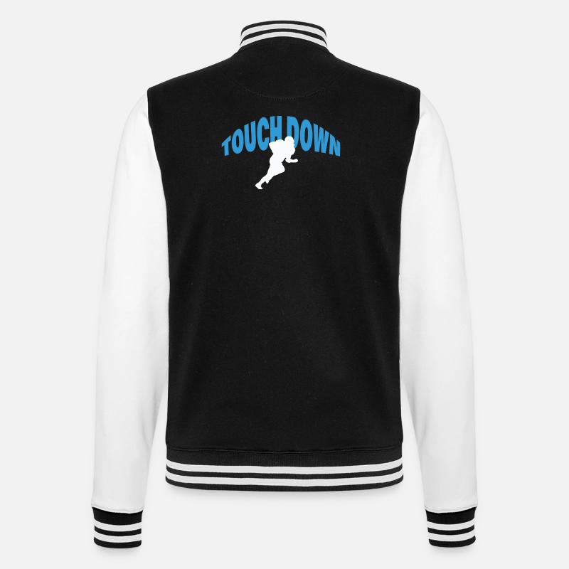 TOUCH DOWN - College Sweat Jacket - black/white