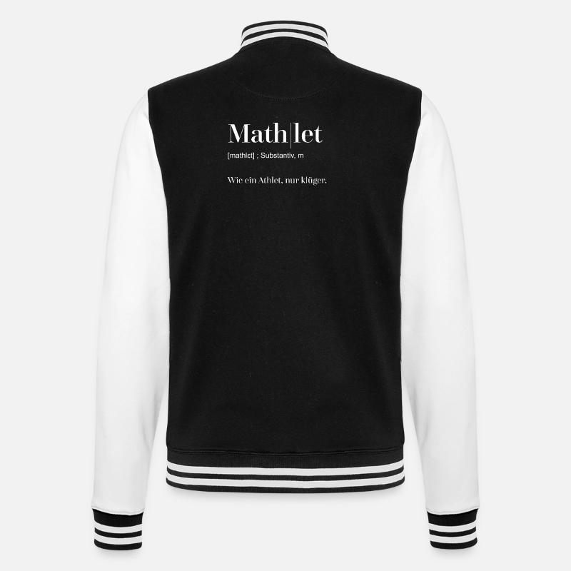 Woerterbuch Mathlet weiß - College-Sweatjacke - Schwarz/Weiß
