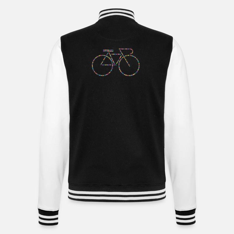 Fahrradsprachen V0 - College-Sweatjacke - Schwarz/Weiß