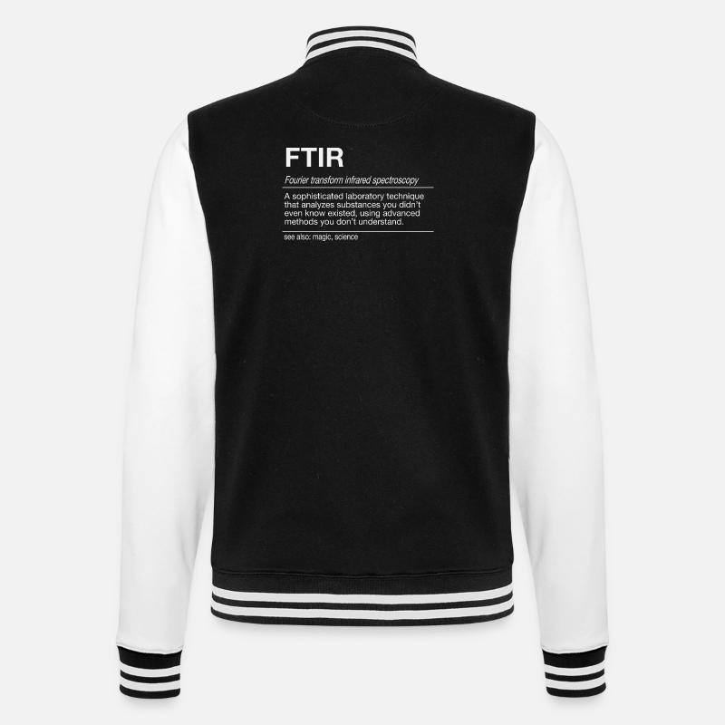 FTIR Spectroscopy Analysis Spectrometer - College Sweat Jacket - black/white