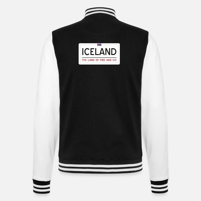 Iceland sign - College Sweat Jacket - black/white