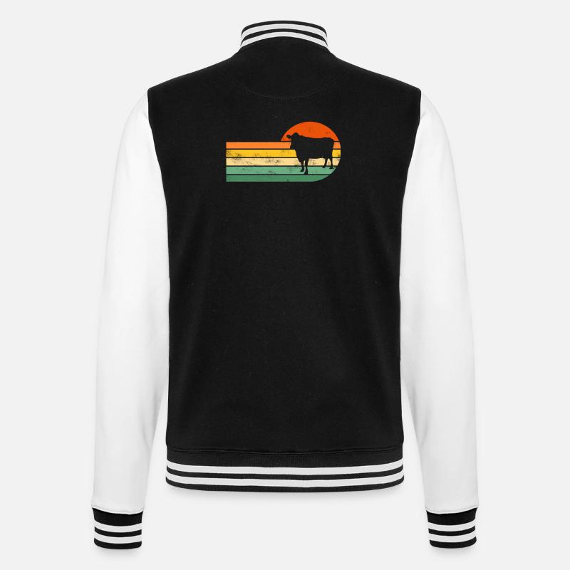 Kuh Kühe - College-Sweatjacke - Schwarz/Weiß