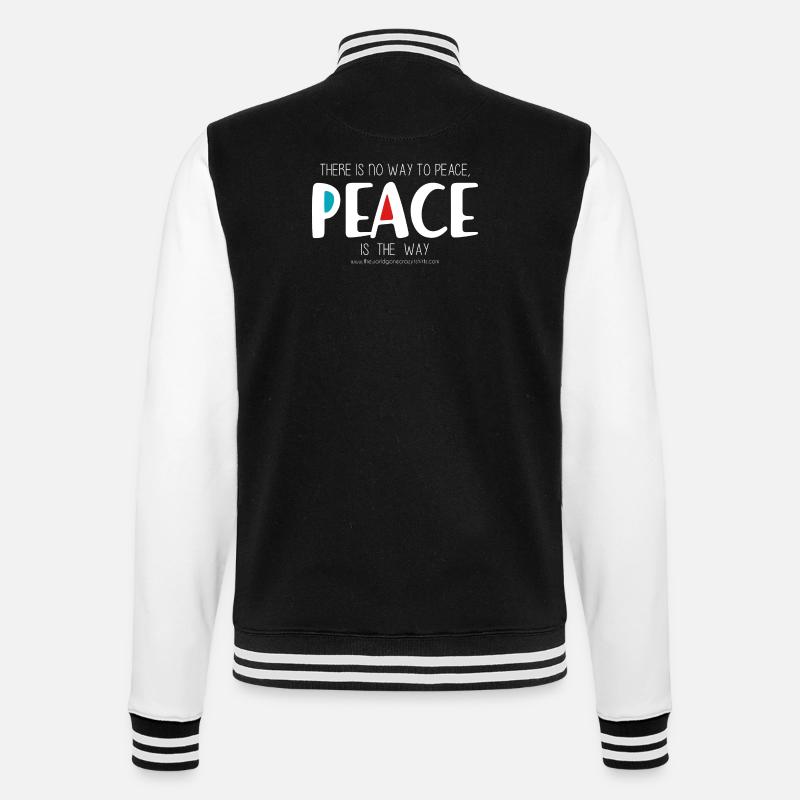 Peace 2 (dunkel) - College-Sweatjacke - Schwarz/Weiß