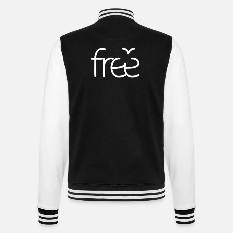 Kostenlos (dunkel) - College-Sweatjacke - Schwarz/Weiß