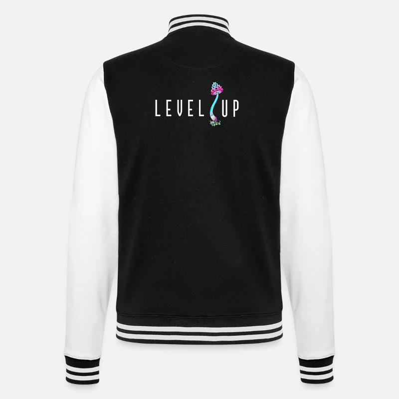 LEVEL UP Champignon - Veste Teddy - noir/blanc