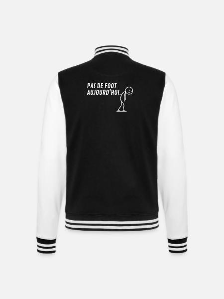 No Football Today Geschenk Fußball für Fußball - College-Sweatjacke - Schwarz/Weiß