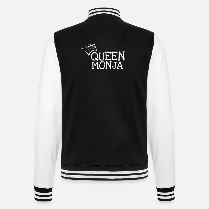 First name Monja - College Sweat Jacket - black/white