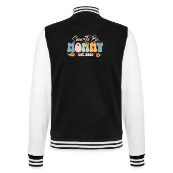 Bald Mama Est 2026 Blumen - College-Sweatjacke - Schwarz/Weiß - Hinten - Marisol (170cm)
