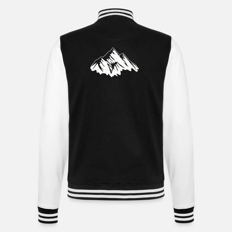 berge - College-Sweatjacke - Schwarz/Weiß