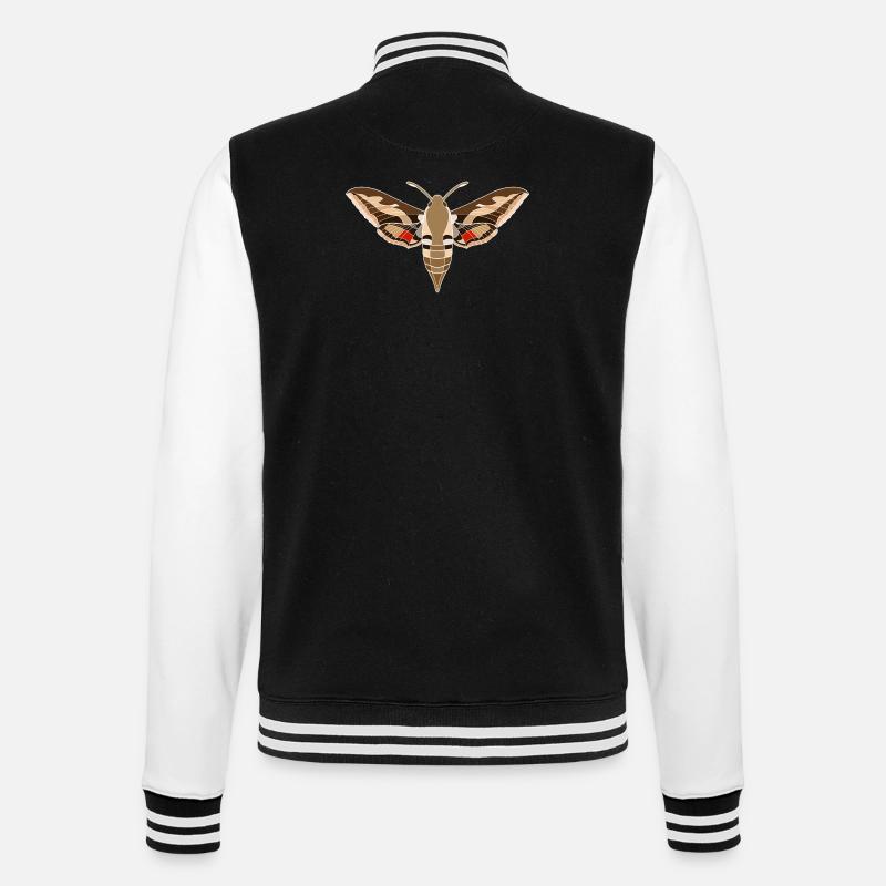 Bedstraw hawkmoth - College Sweat Jacket - black/white