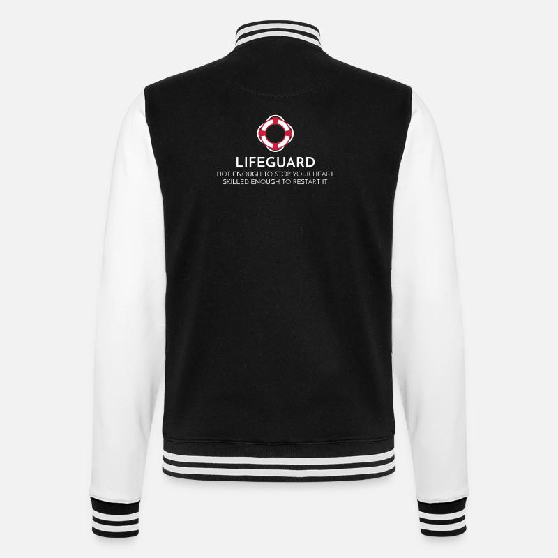 Lifeguard - College Sweat Jacket - black/white