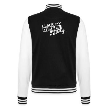 I Like My Diesel Dirty - Funny Dirty Diesel Car - College-Sweatjacke - Schwarz/Weiß - Hinten - Marisol (170cm)