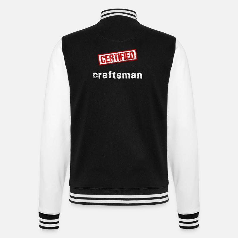 Handwerker - College-Sweatjacke - Schwarz/Weiß