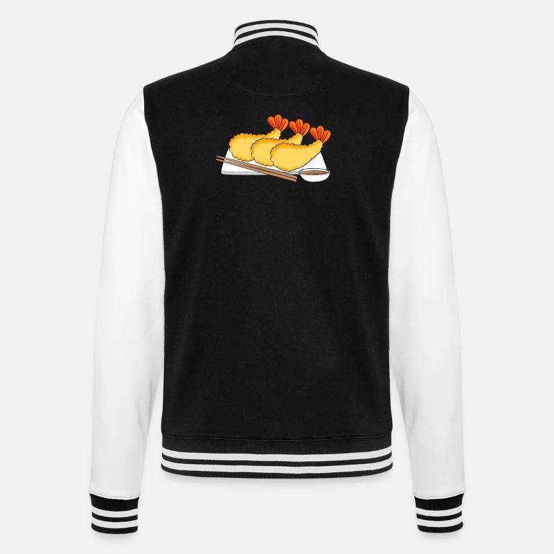 Krabbe Languste Meeresfrüchte Shrimp - College-Sweatjacke - Schwarz/Weiß