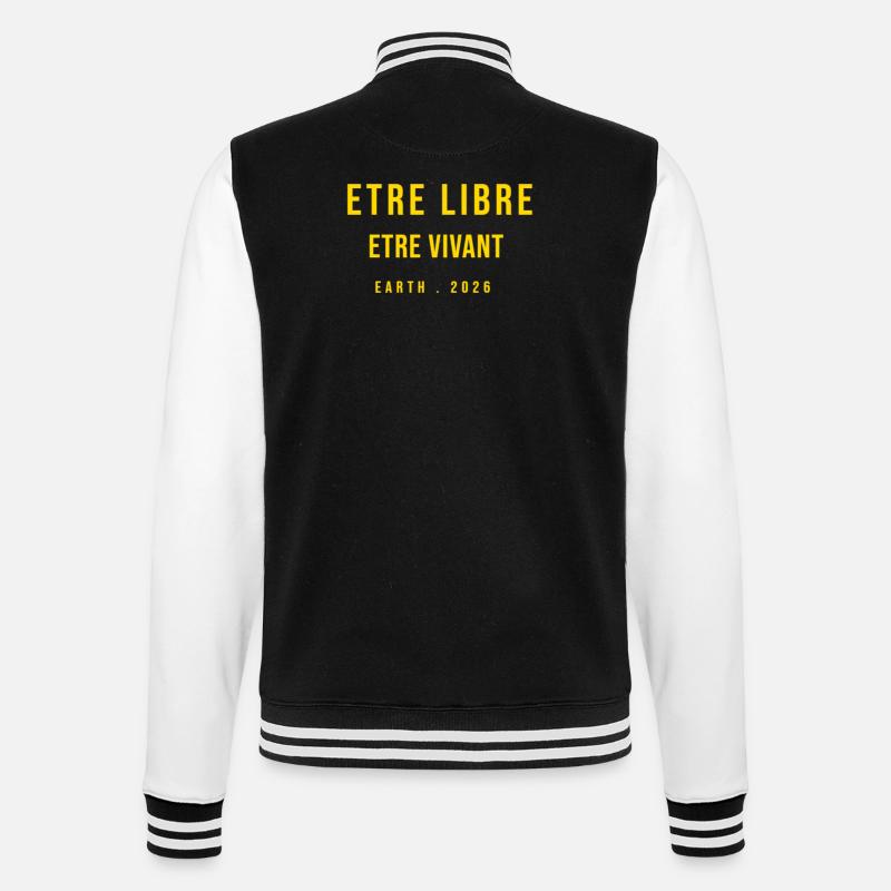 ETRE LIBRE ETRE VIVANT - Veste Teddy - noir/blanc