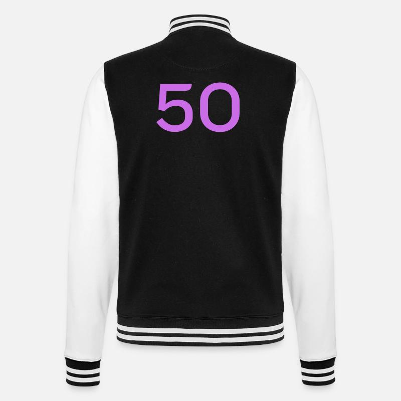50 - College Sweat Jacket - black/white