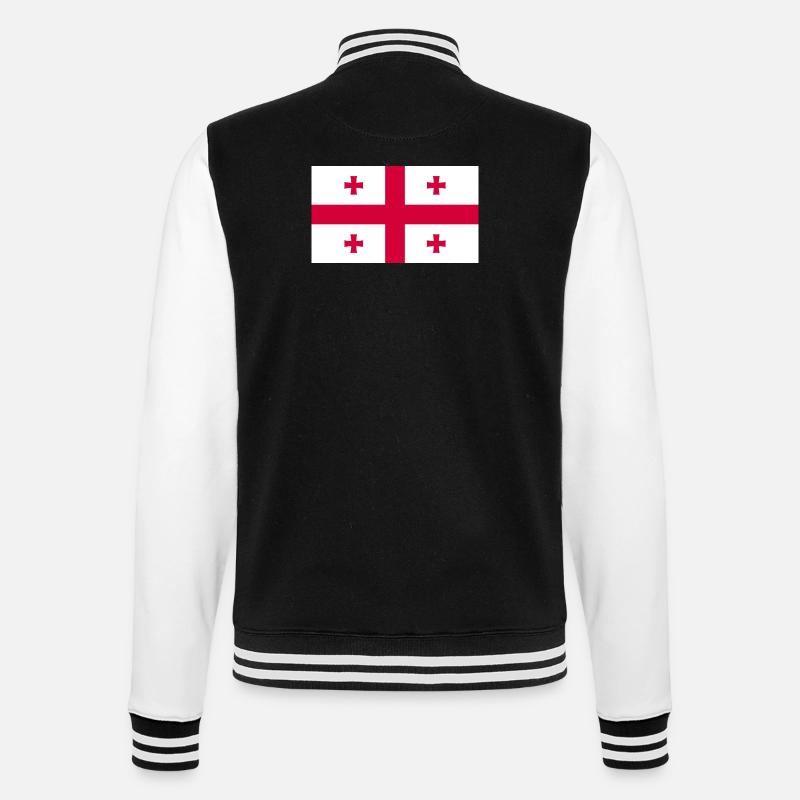 Drapeau de la Géorgie - Veste Teddy - noir/blanc