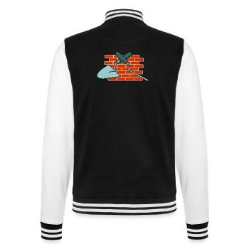 Wand Ein gemeinsamer Nagel und Kelle - College-Sweatjacke - Schwarz/Weiß - Hinten - Marisol (170cm)