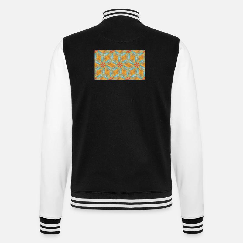 Marée d’automne kaléidoscope - Veste Teddy - noir/blanc