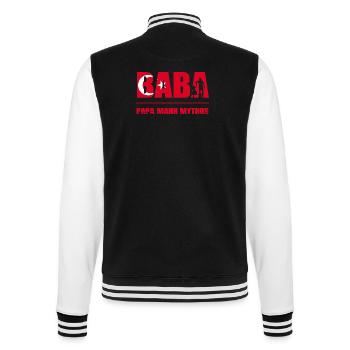 Baba Papa Mann Mythos Türkisch Vatertag Geschenk - College-Sweatjacke - Schwarz/Weiß - Hinten - Marisol (170cm)