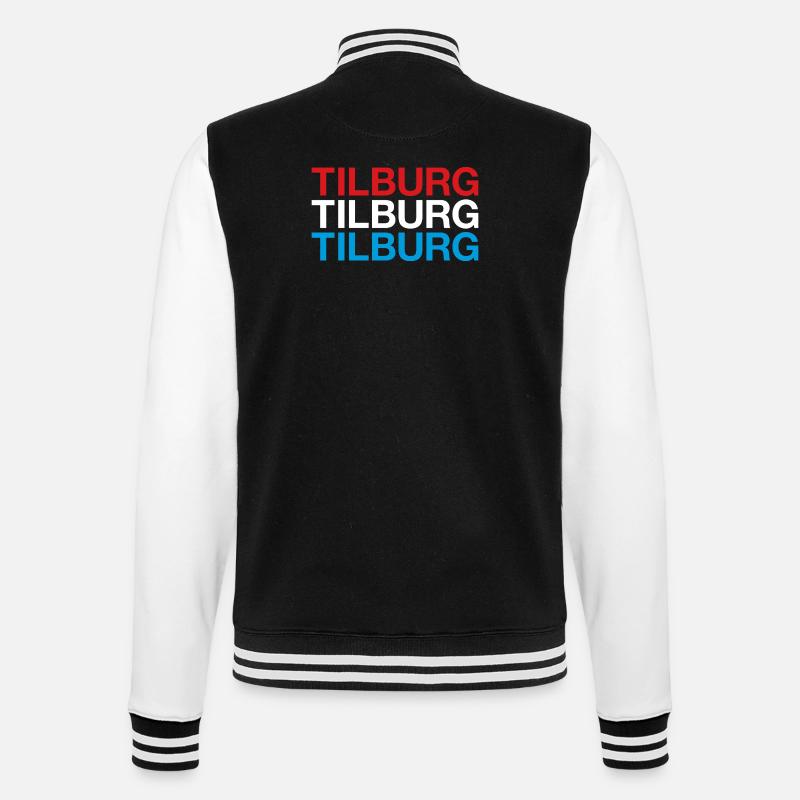 TILBURG Netherlands Netherlands Flag - College Sweat Jacket - black/white