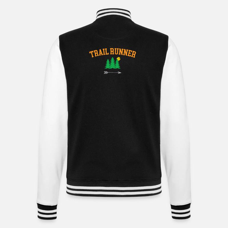 Trail Runner - College Sweat Jacket - black/white