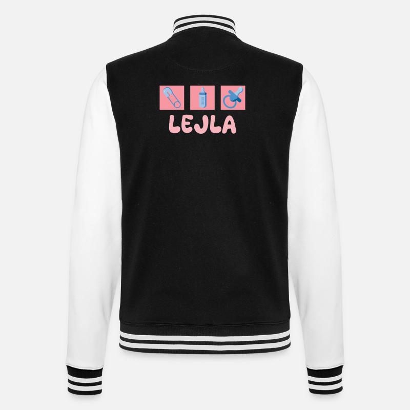 Lejla als Schnuller - College-Sweatjacke - Schwarz/Weiß