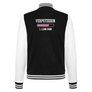 Plasterer apprenticeship 1 year apprenticeship plasterer - College Sweat Jacket - black/white - Back - Marisol (170cm)