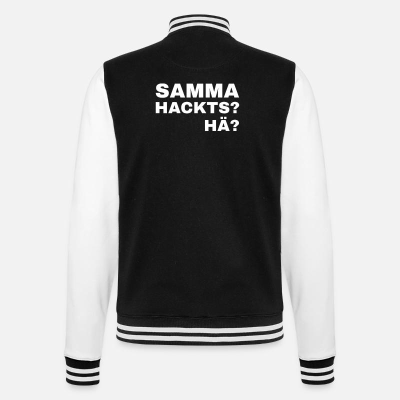 samma hacks hä - Veste Teddy - noir/blanc