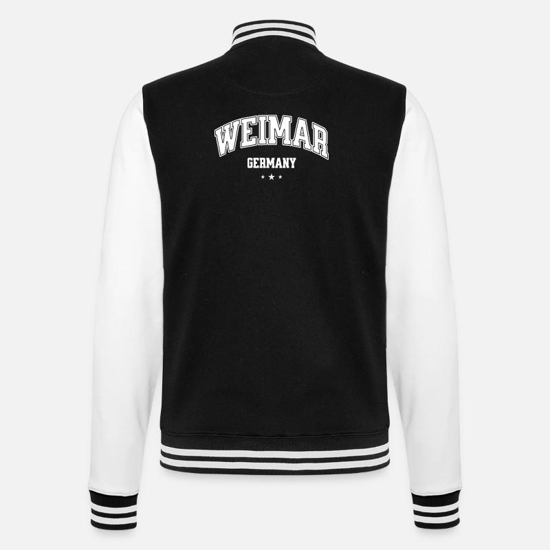 Weimar Germany – Retro College Design - College-Sweatjacke - Schwarz/Weiß