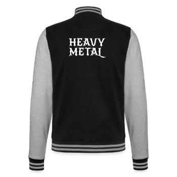 Heavy Metal Gothic monochromes T-Shirt - College-Sweatjacke - Schwarz/Grau meliert - Hinten - Marisol (170cm)