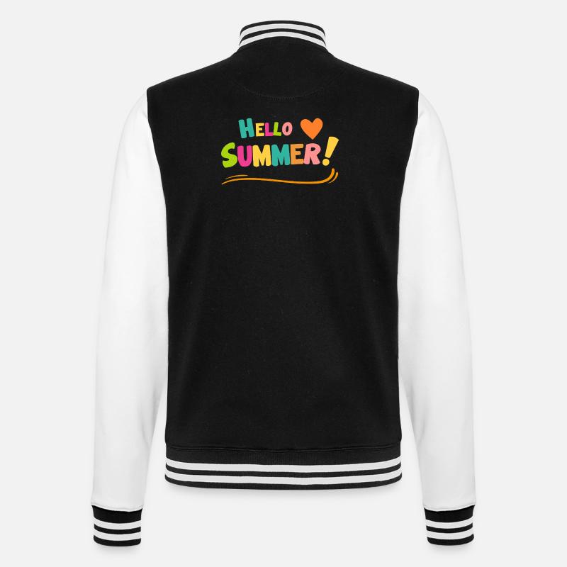 Hello Summer Farbexplosion - College-Sweatjacke - Schwarz/Weiß
