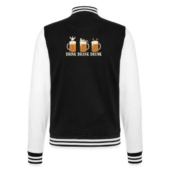Drink Drank Drunk Beer Seagulls Beach - College Sweat Jacket - black/white - Back - Marisol (170cm)
