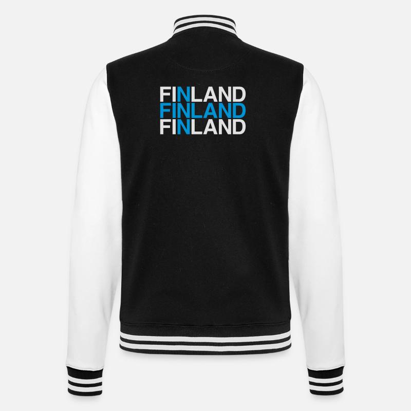 Drapeau de la FINLANDE - Veste Teddy - noir/blanc