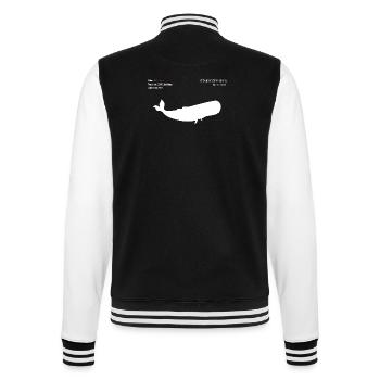 Whale - College Sweat Jacket - black/white - Back - Marisol (170cm)
