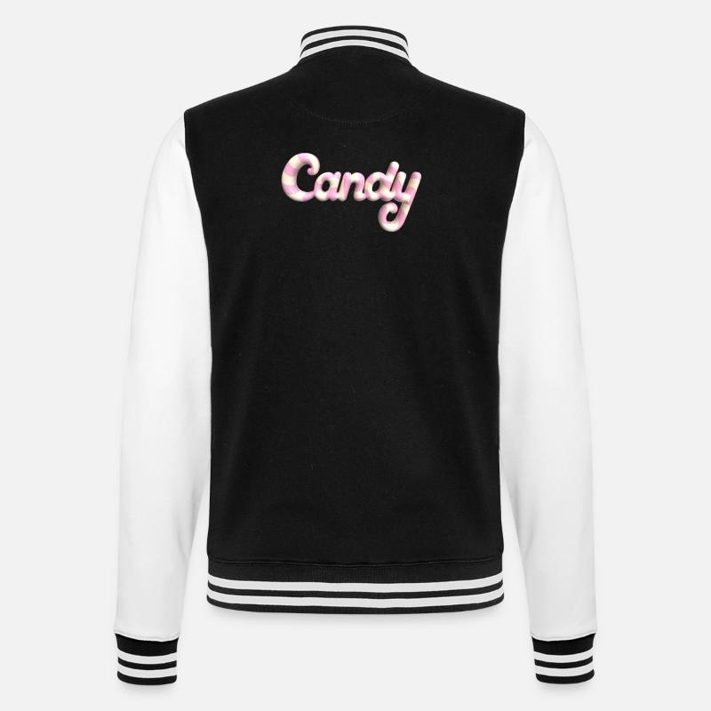 Candy Lettering – 3D Render Candy Style - College Sweat Jacket - black/white