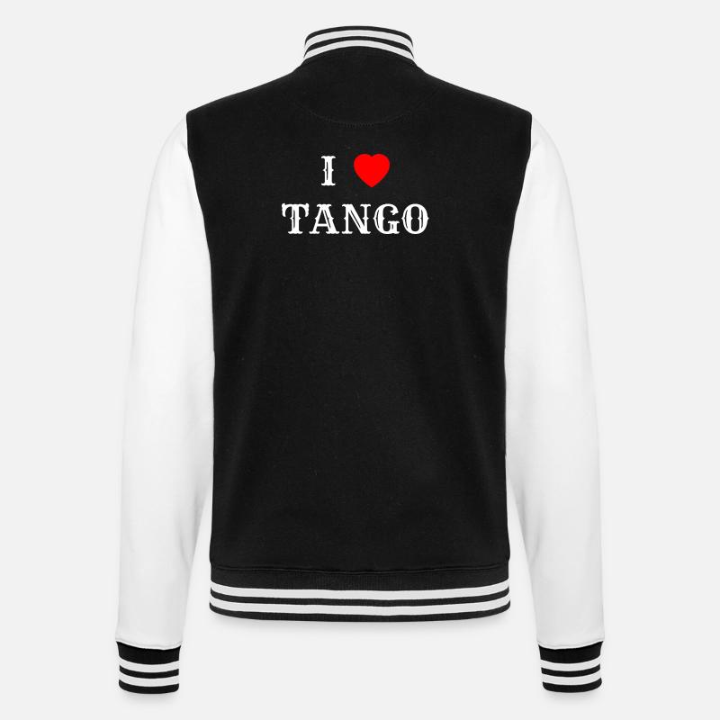 Ich liebe Tango - College-Sweatjacke - Schwarz/Weiß