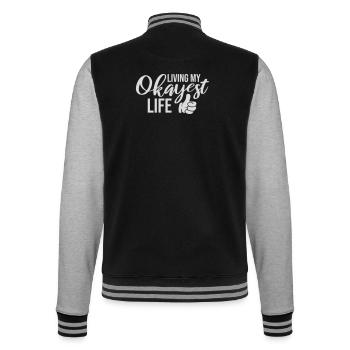 Vivre ma vie la plus correcte Drôle de dicton, médiocre - Veste Teddy - noir/gris chiné - Dos - Marisol (170cm)