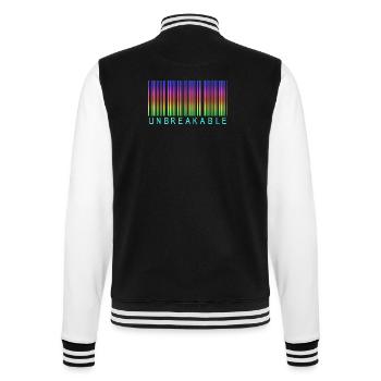 Barcode Unbreakable Rainbow - College Sweat Jacket - black/white - Back - Marisol (170cm)
