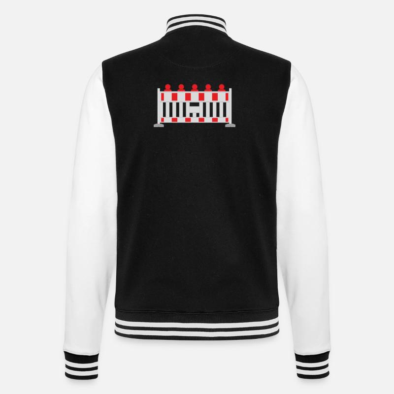 construction - College Sweat Jacket - black/white