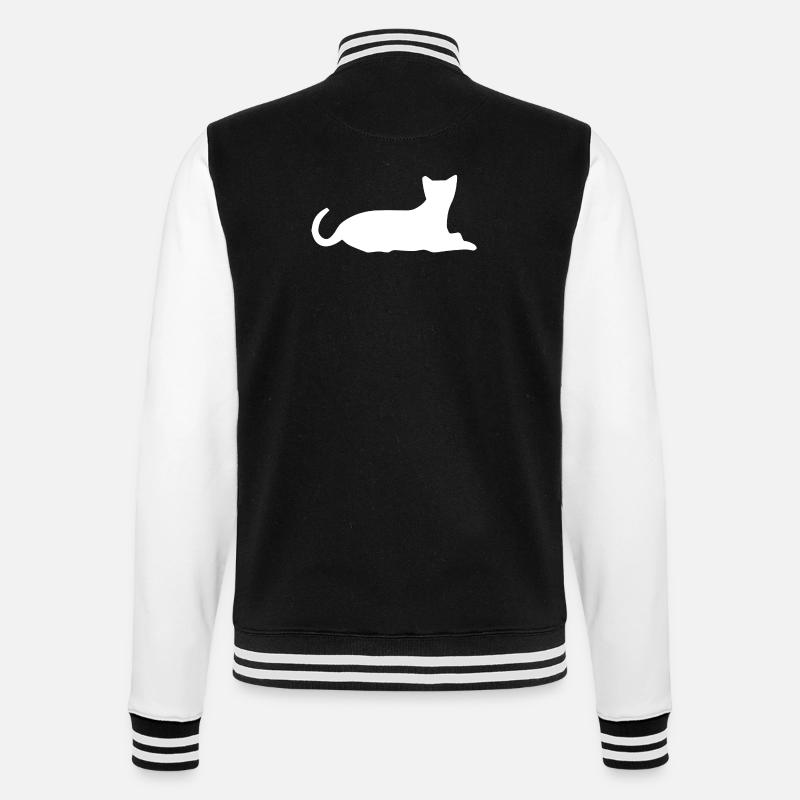 chat chat chat chat chat - Veste Teddy - noir/blanc