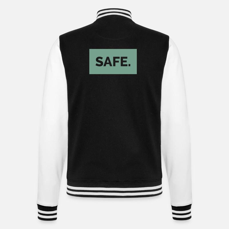 safe sicher absolut 100prozent geschenkidee - College-Sweatjacke - Schwarz/Weiß