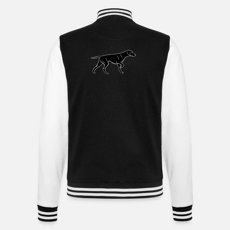 pointer - College Sweat Jacket - black/white
