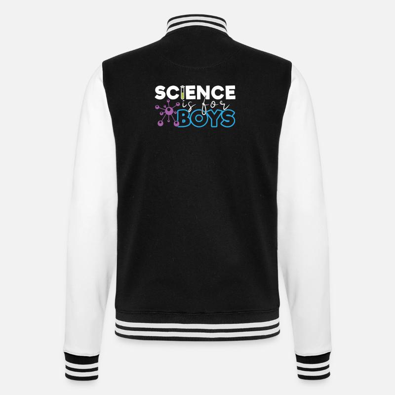 Science is for Boys - College Sweat Jacket - black/white